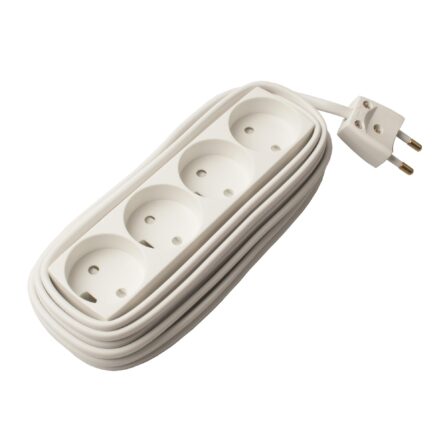 Stikdåse 4 udtag med 5 m. ledning